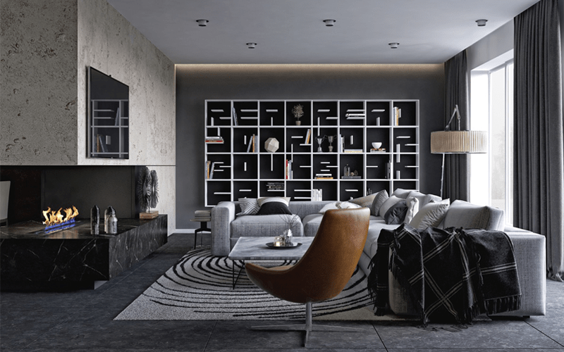 Contemporary modern minimalist fabric sectionals lohabour
