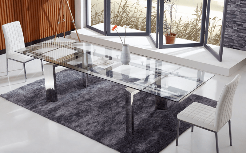 Glass extending dining tables lohabour furniture