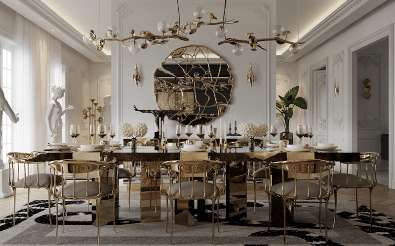 Stainless steemarble dining table lohabour