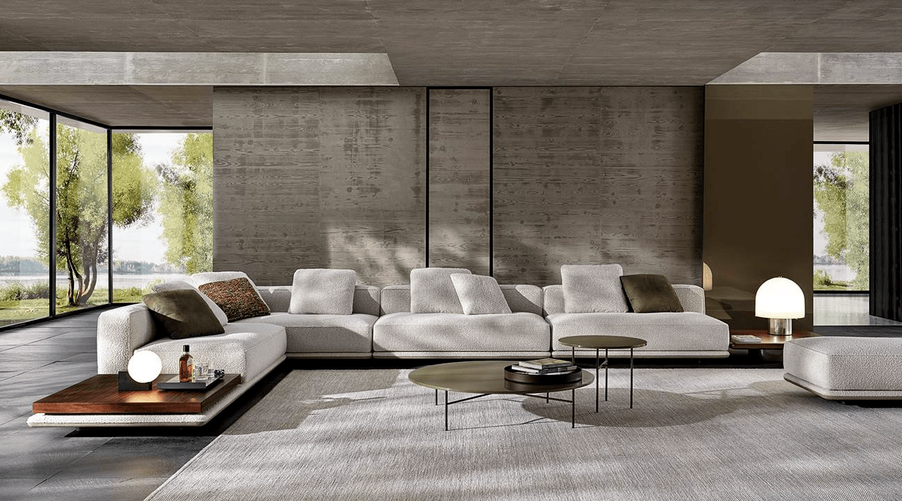 Custom sectional modular sofa furniture for residential and hospitality projects