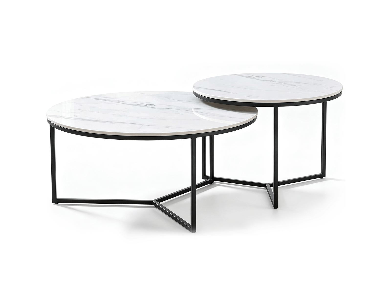 Anello — Ensemble de tables basses gigognes en marbre