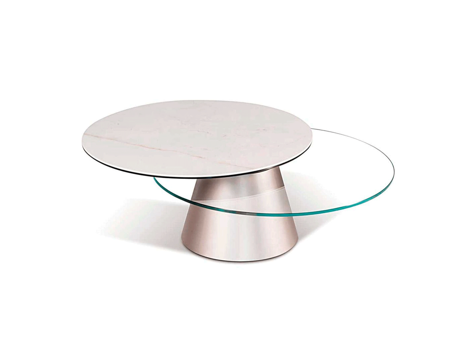 Cono — Table basse sculpturale à deux niveaux