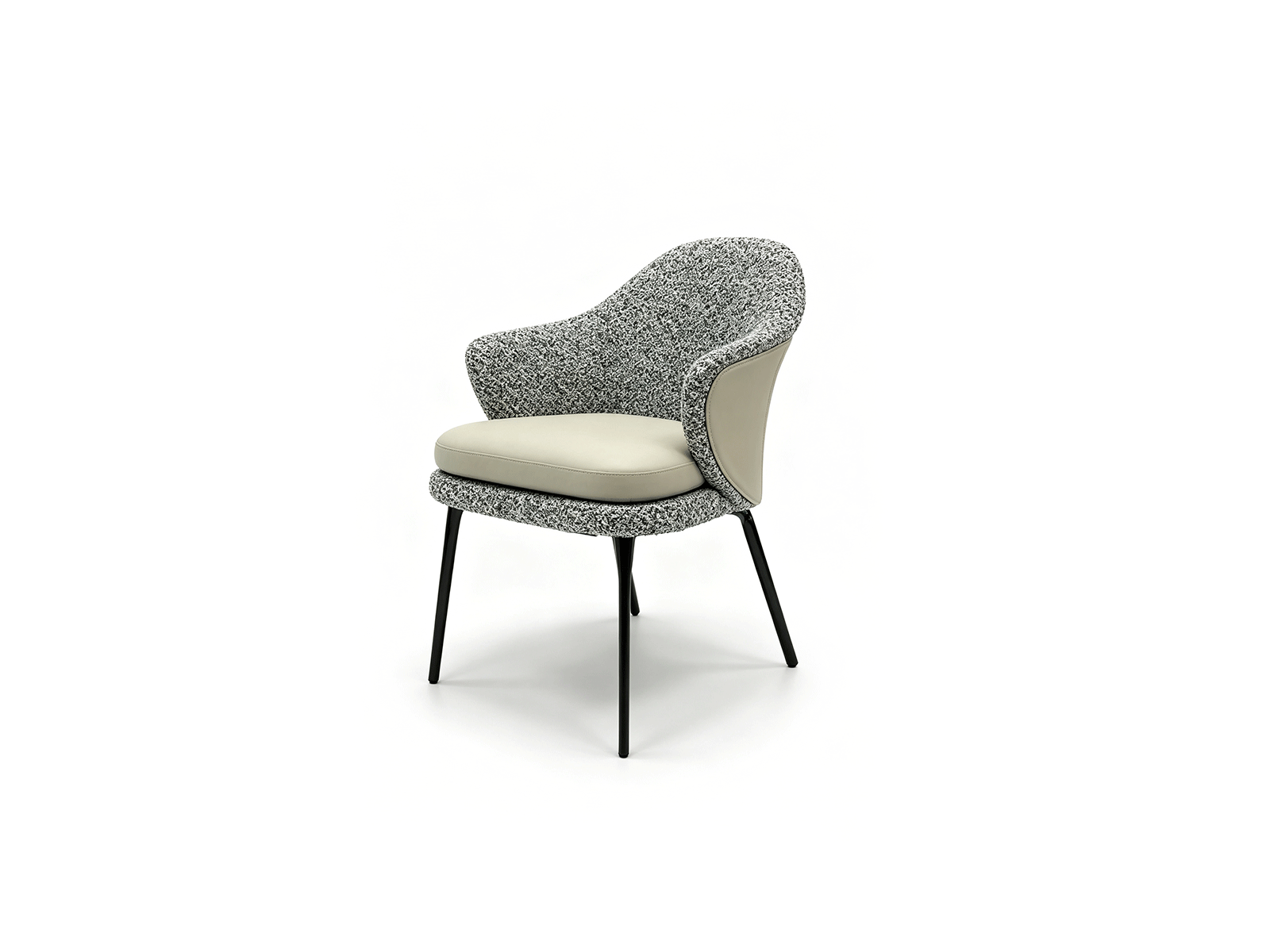 Contraste — Fabric & Leather Upholstered Dining Chair