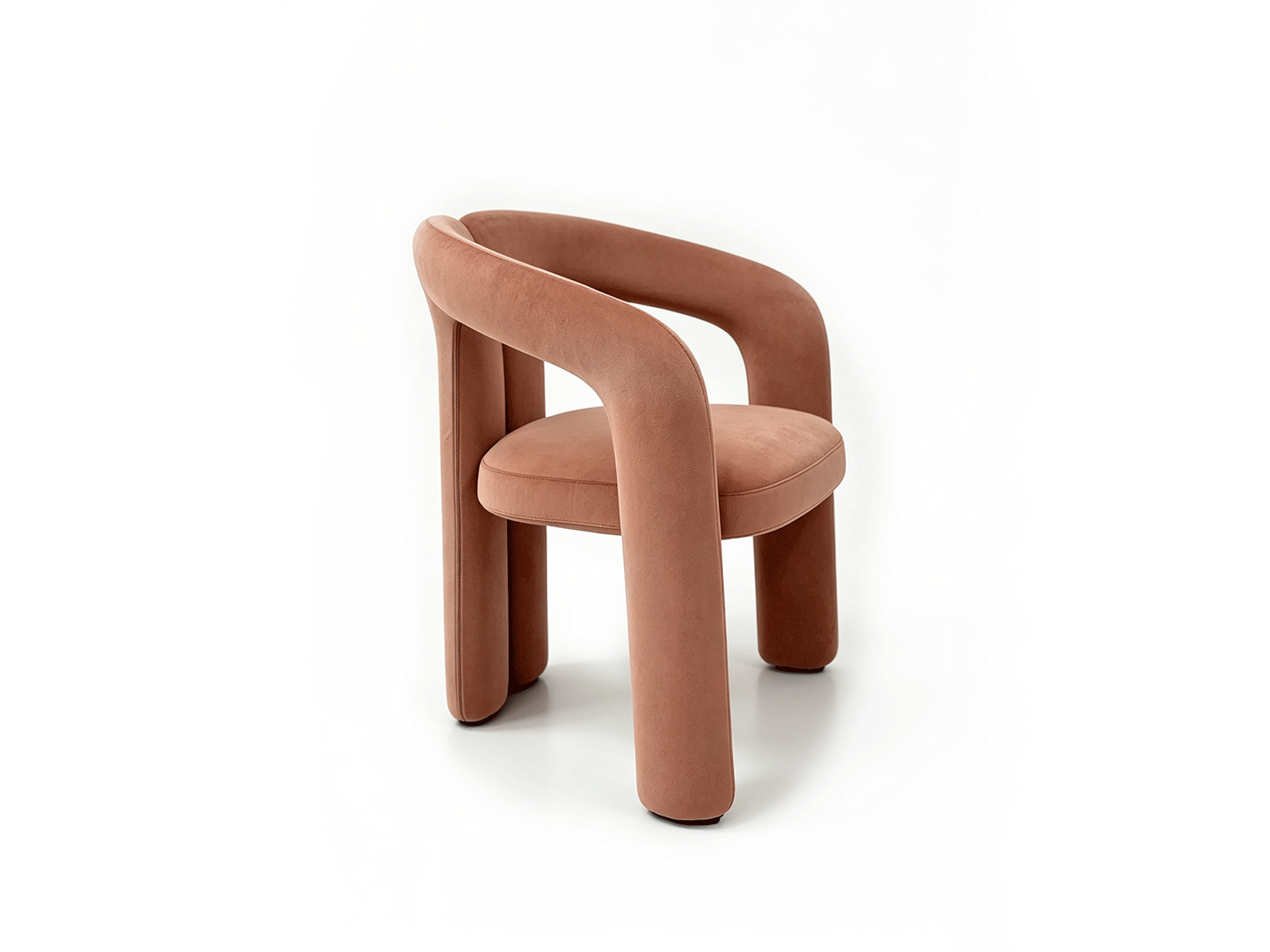 Voluto — Sculptural Tubular Upholstered Dining Chair