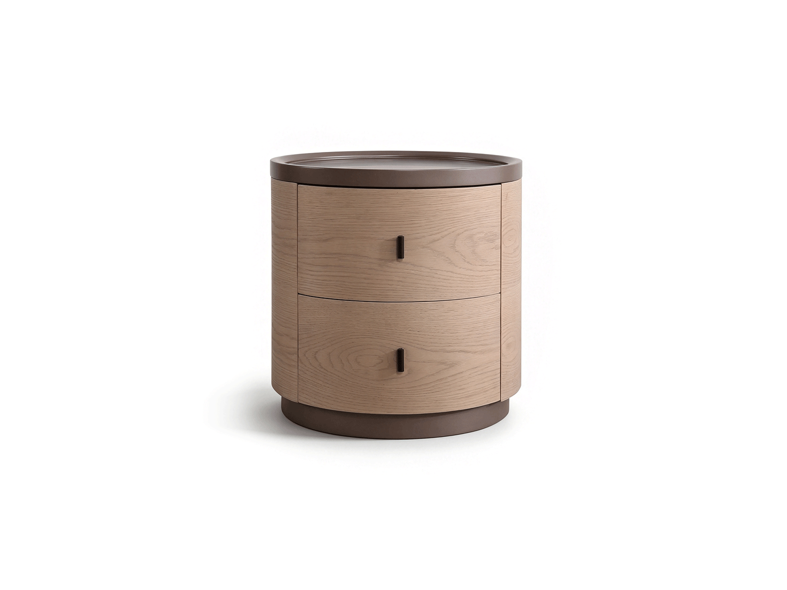 Anello — Cylindrical Oak Nightstand