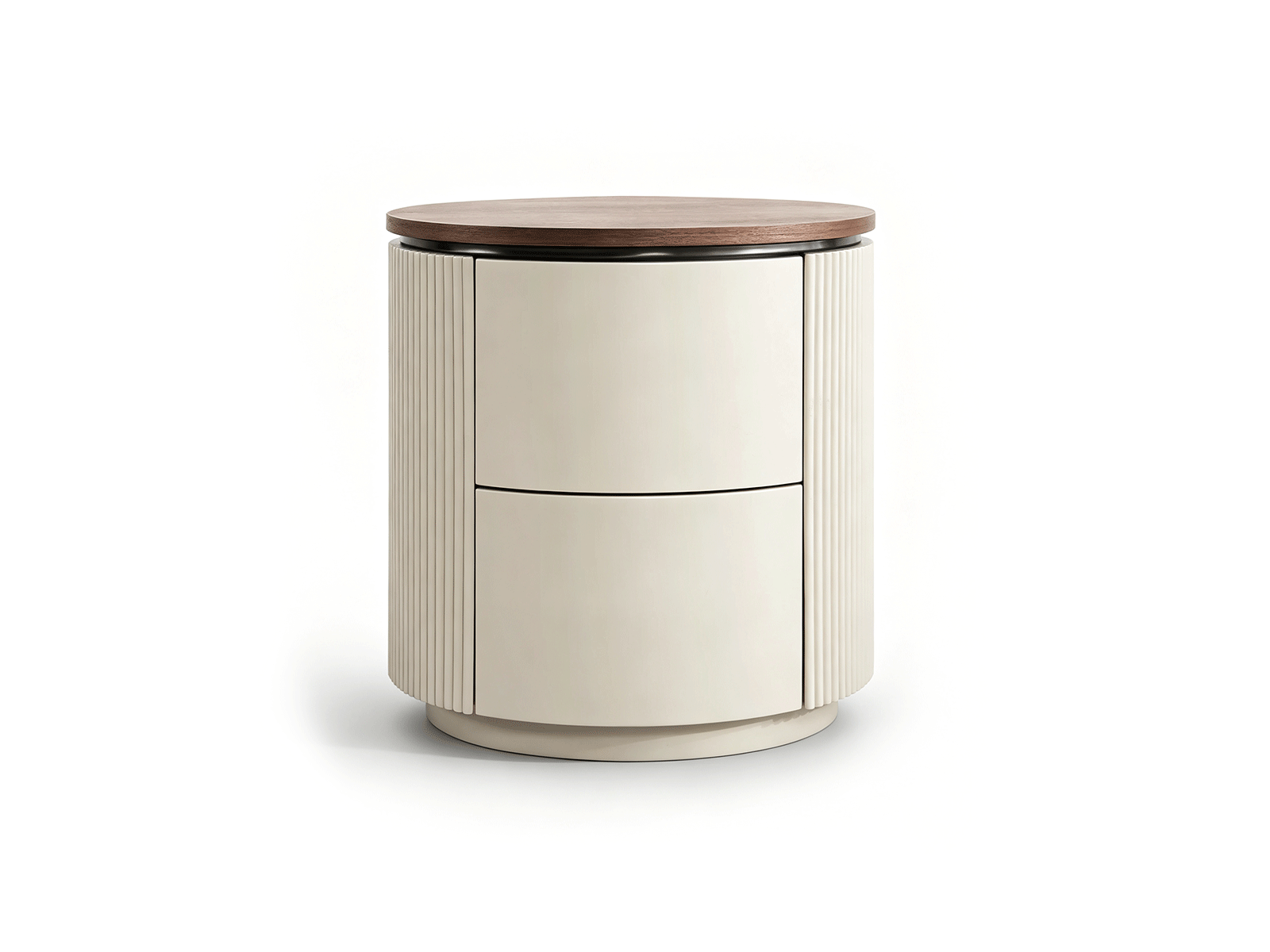 Cilindro — Fluted Wood Nightstand