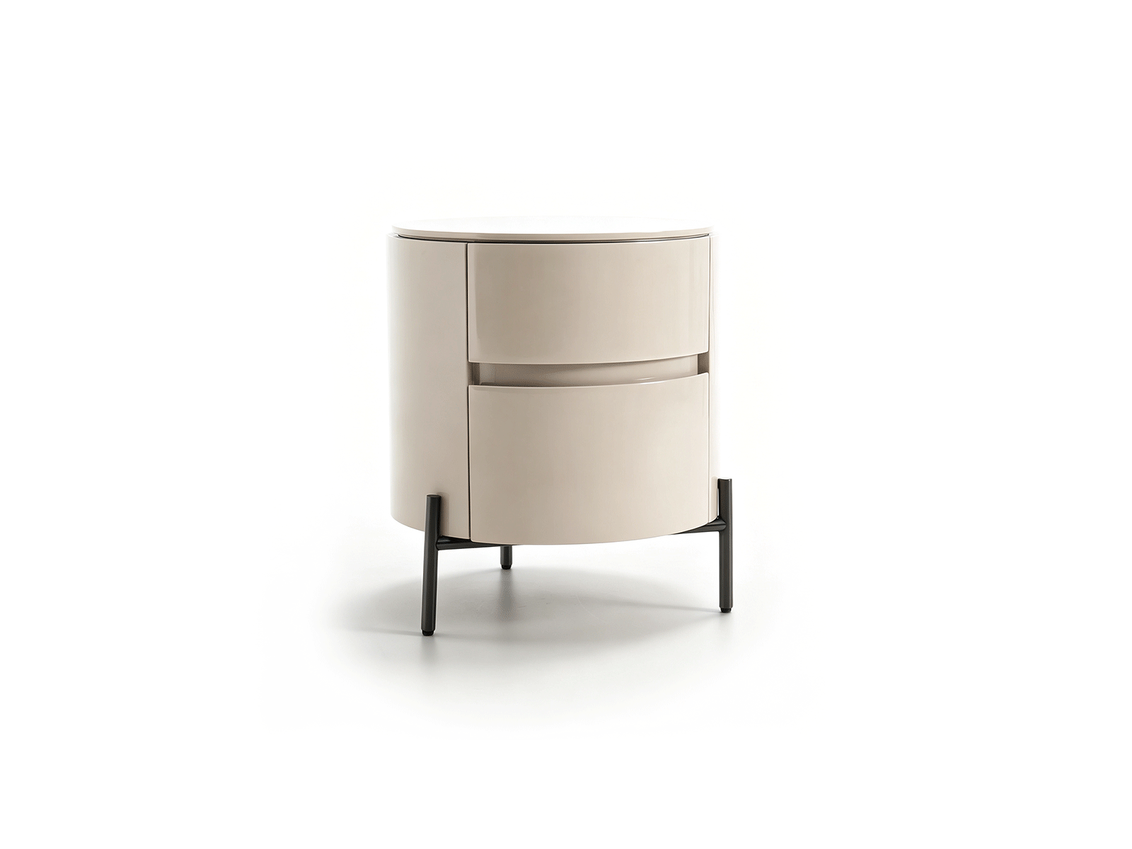 Nube — Glossy Cylindrical Nightstand