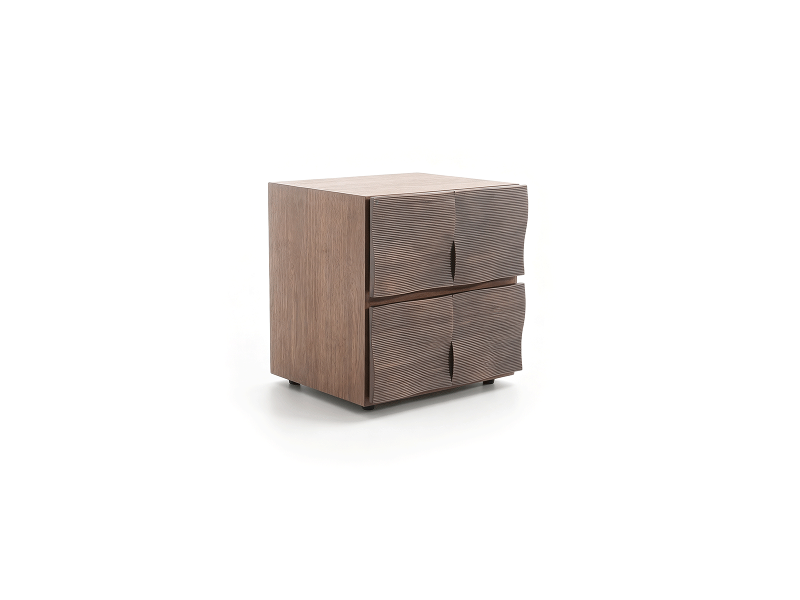Ondula — Fluted Walnut Nightstand