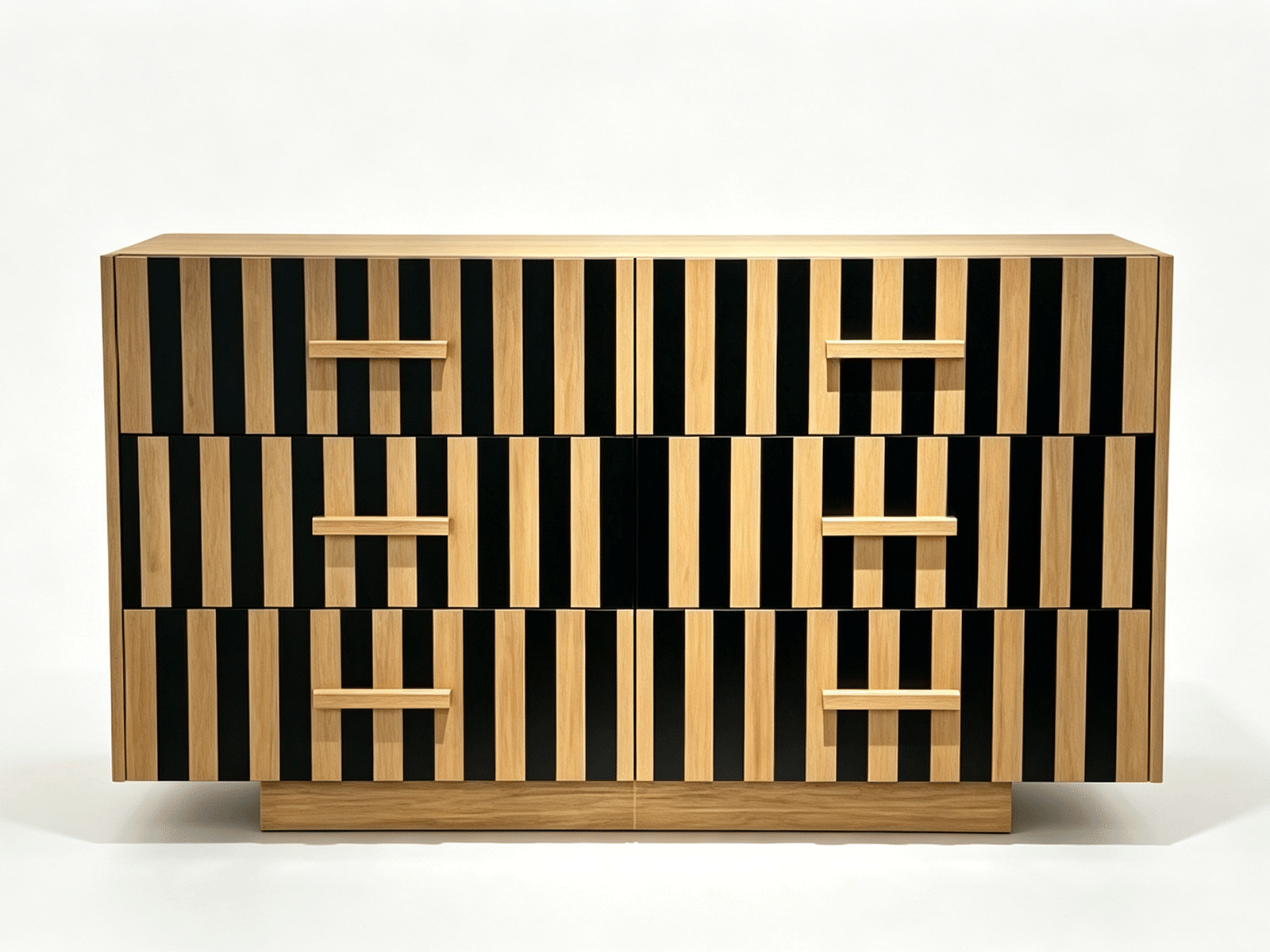 Cadence — Cadence Cómoda de 6 Cajones | Mueble Contemporáneo de Roble y Negro | Lohabour