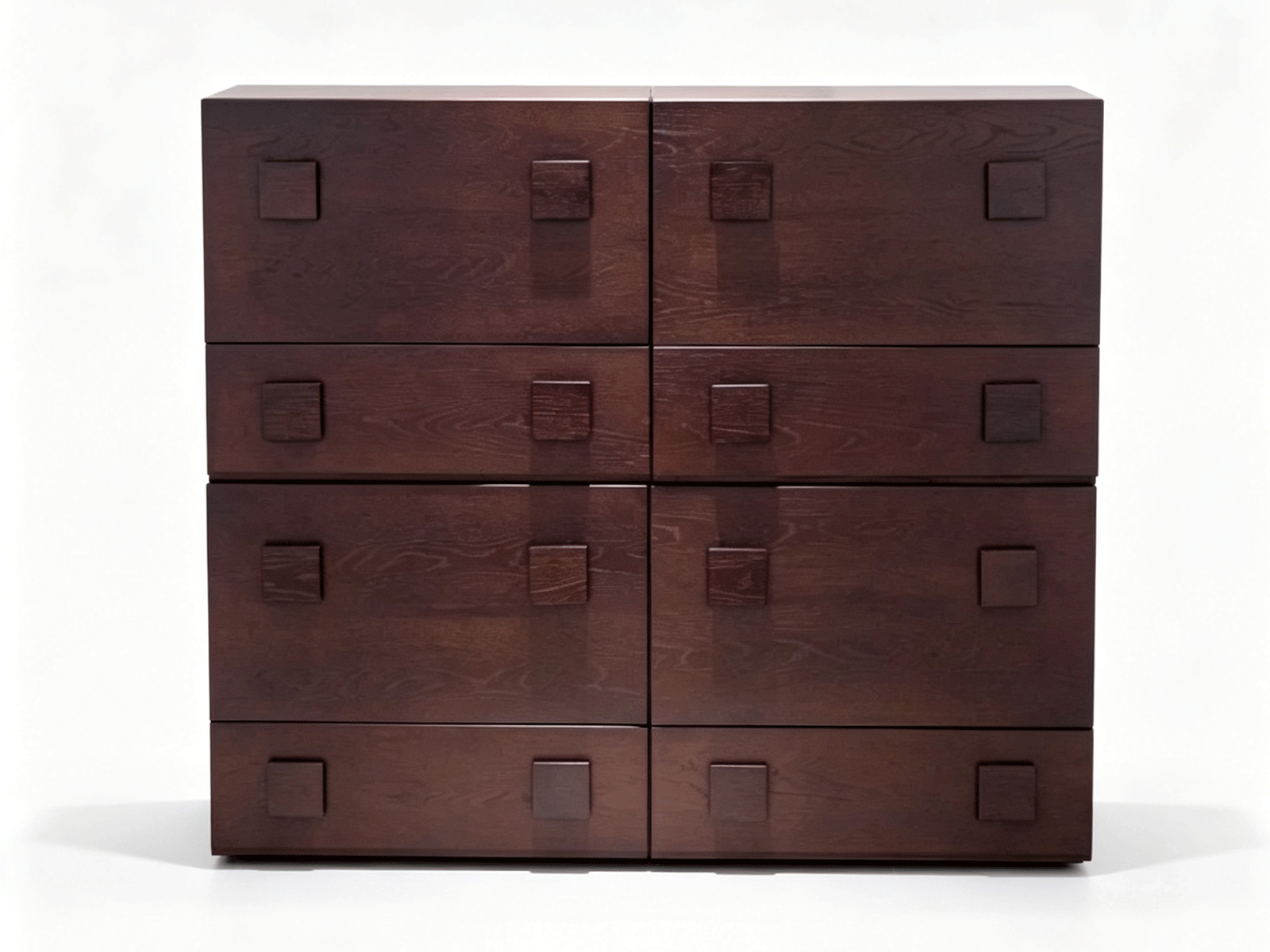 Quadro — Cómoda Quadro de 8 Cajones | Mueble de Almacenamiento de Madera Vintage | Lohabour