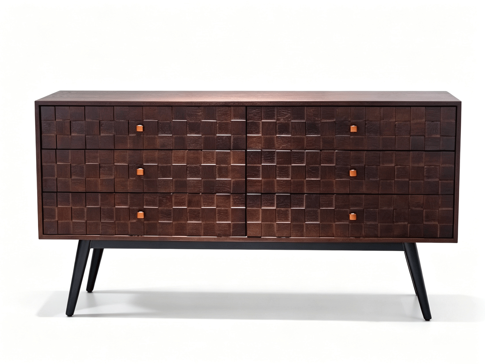 Relief — Aparador Relief Texturizado | Aparador Geométrico Vintage de Madera | Lohabour