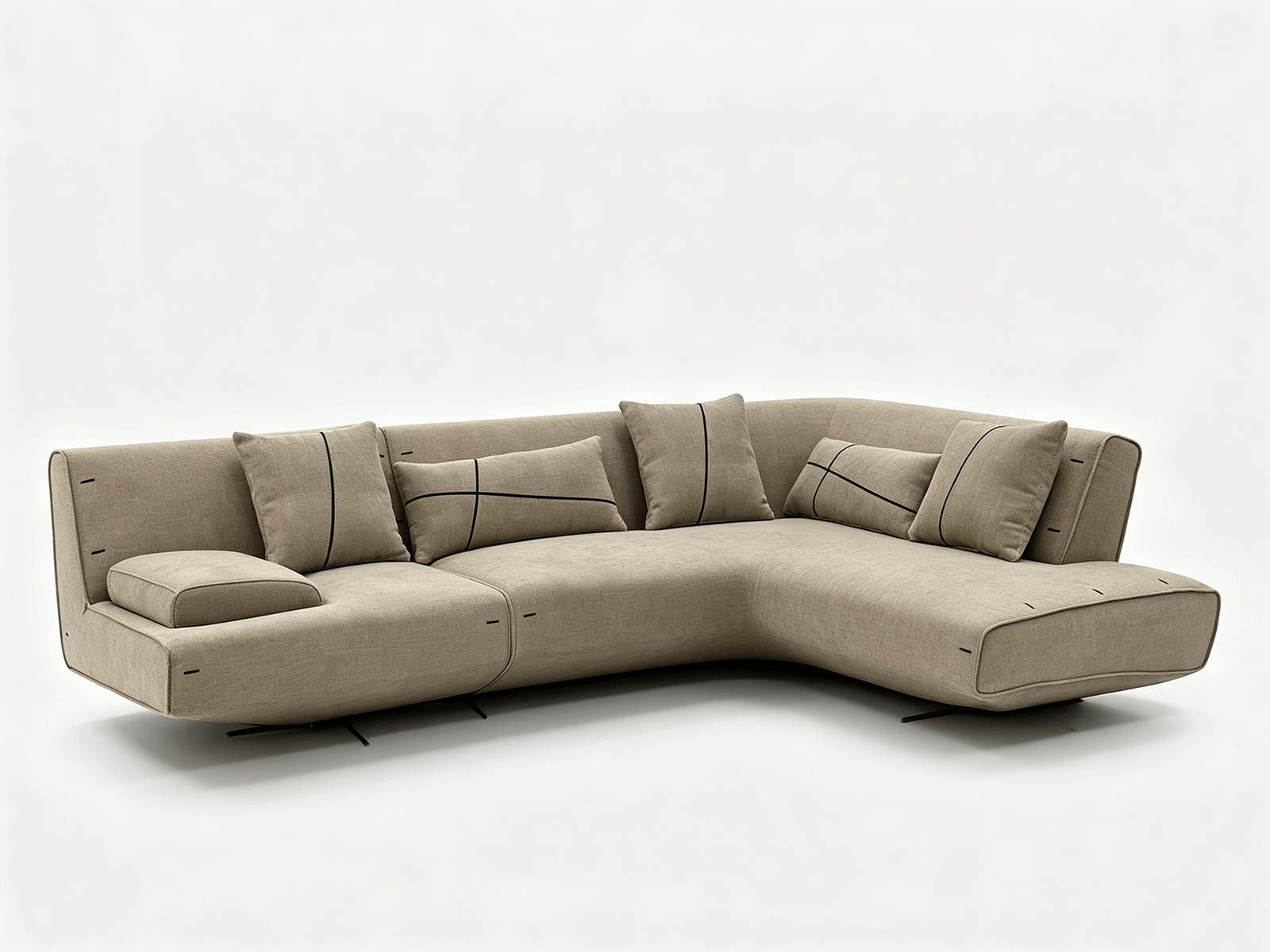 Arden — Taupe Fabric Modular Sectional Sofa