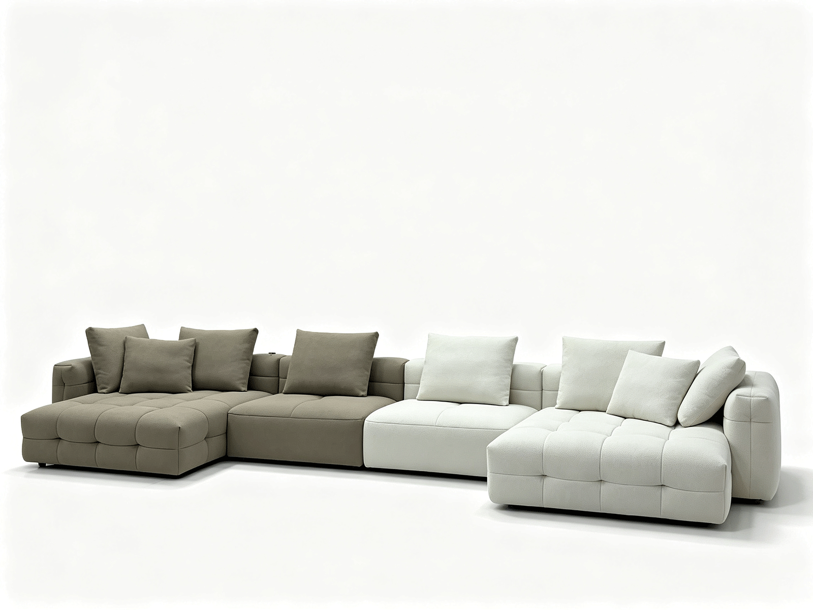 Quadra — Grid-Tufted Modular Sofa