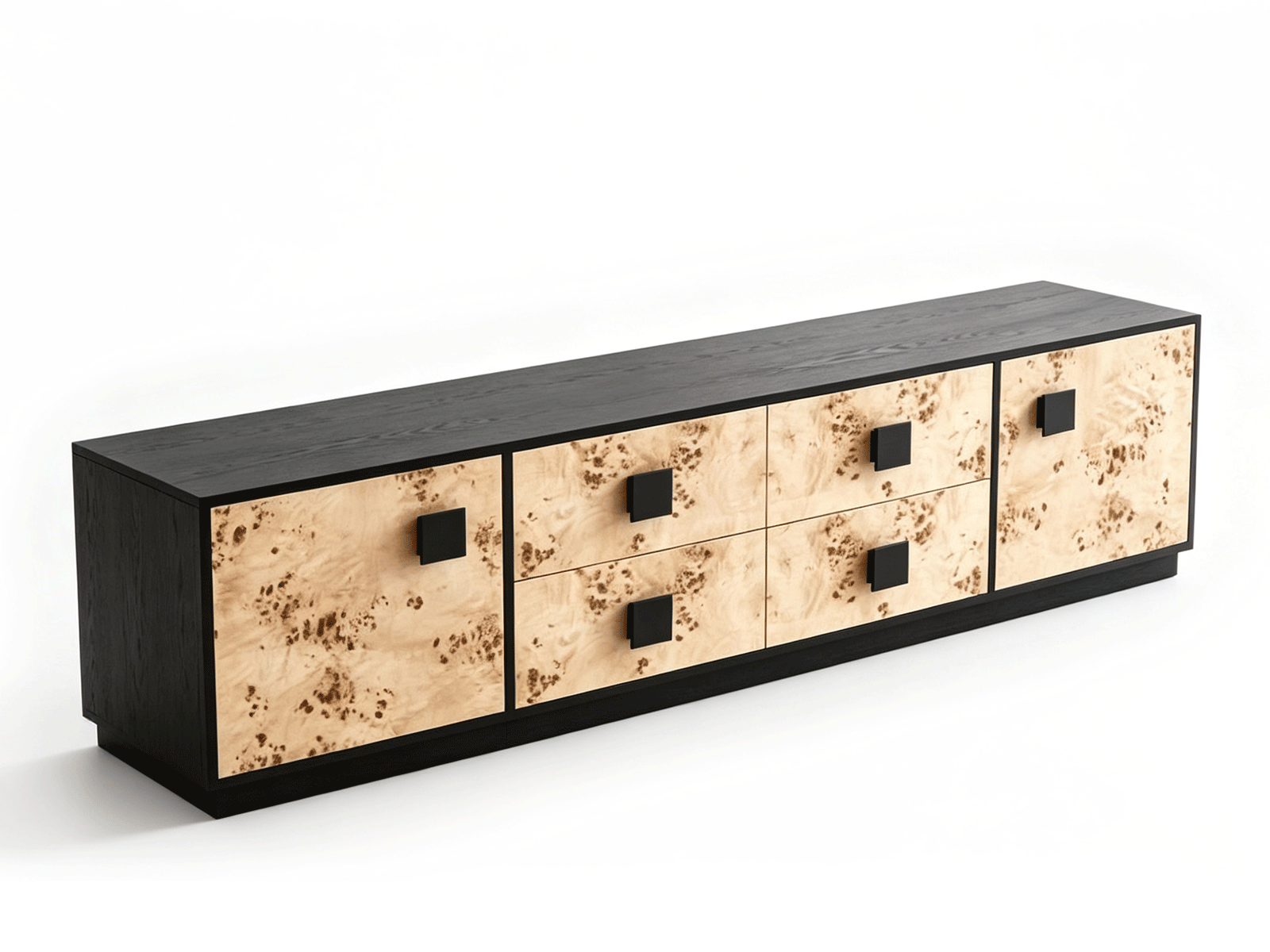 Figured — Figured Burl Wood TV Unit | Contemporary Luxury Media Console | Lohabour