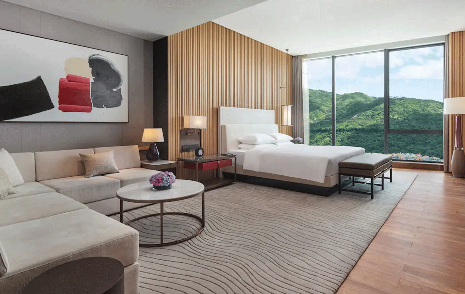 Contemporary Comfort in Earth and Grey Tones.