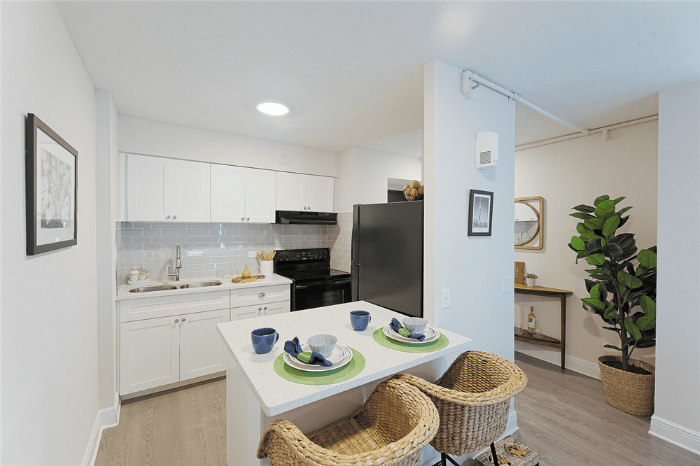 Classic Cabinetry with Efficient Apartment Planning.