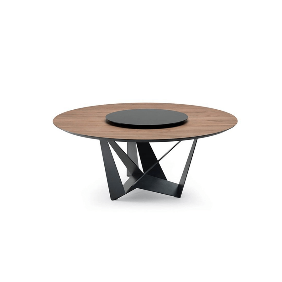 Restaurant furniture wooden round dining room tables set for 8 lohabour