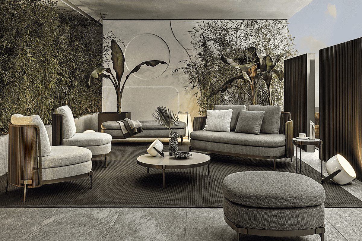 Patio sofa set